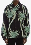 Amiri Twisted Palms Tapestry Overshirt In Black