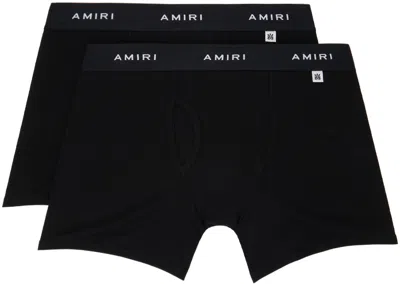 Amiri Two-pack Black Logo Patch Boxer Briefs