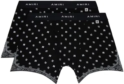 Amiri Two-pack Black Ma Paisley Boxer Briefs