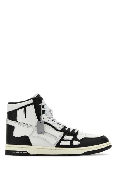 Amiri Two-tone Leather Skel Sneakers In 004