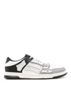 Amiri Two-tone Leather Skel Sneakers In Black