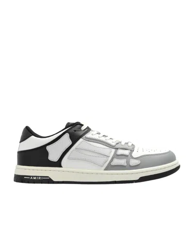 AMIRI TWO-TONE SKELL LEATHER SNEAKERS