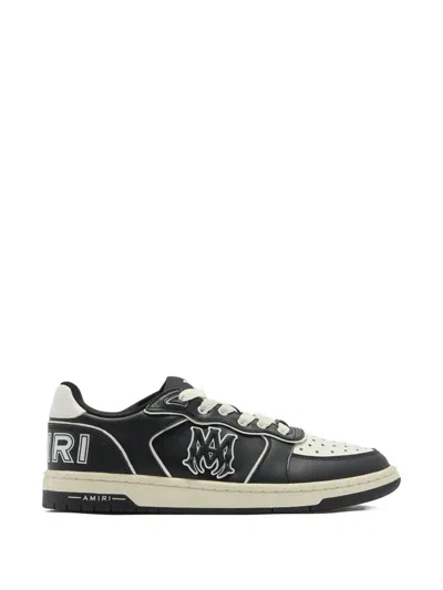 Amiri Vintage Leather Sneakers With Logo Details For Men In Black