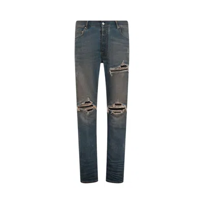 Pre-owned Amiri Ultrasuede Mx1 Jean 'dark Dust' | Blue | Men's Size 30