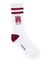 Amiri Logo-intarsia Ribbed Socks In White