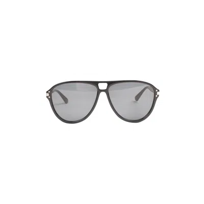 Amiri Unisex Aviator Logo Sunglasses In Black Silver In Gray