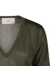 Amiri V-neck Ribbed Knit Sweater In Green