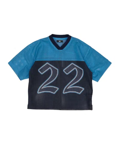Amiri V-neck T-shirt In Blue
