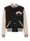 Amiri Logo-embroidered Bomber Jacket In Negro