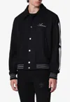 Amiri Varsity Bones Wool Bomber Jacket In Multi