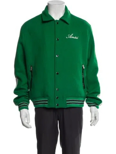 Pre-owned Amiri Varsity Jacket In Green