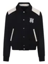 Amiri Tailored Wool And Leather Jacket With Zippered Pockets