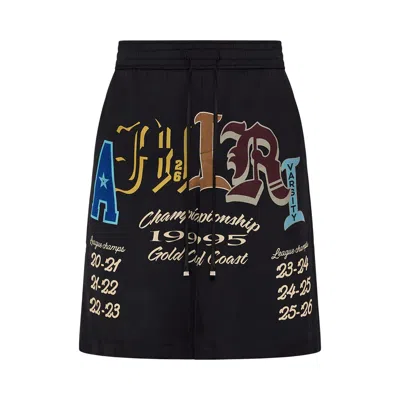 Pre-owned Amiri Varsity Patch Short 'black' | Men's Size Xl