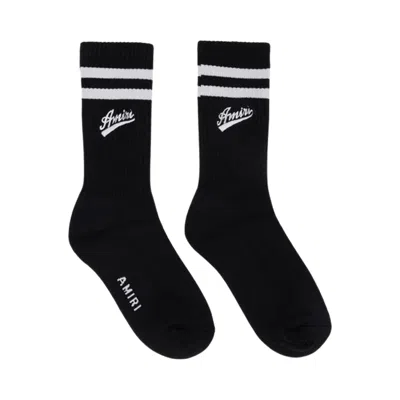 Pre-owned Amiri Varsity Script Socks 'black' | Men's Size 43