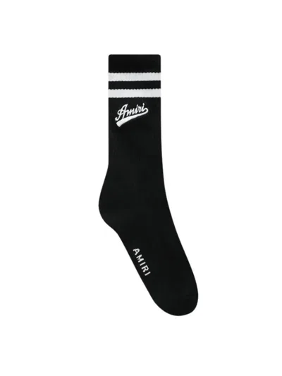 Amiri Varsity Script Socks In Black