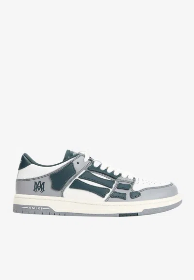 Amiri Varsity Skel Lace-up Sneakers In Green