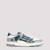 Amiri Skel Top Low Grey Sneakers With Logo Patch On Thetongue And Contrasting Details On The Side In Leath In Gray