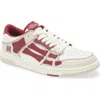 Amiri Varsity Skel Top Low Sneakers Deep Red In Deep Red