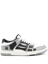 Amiri Varsity Skel Top Low Sneakers In Grey Leather In 白色