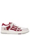 Amiri Skel Low Top Sneakers With Monogram Print In Beige