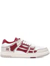 Amiri Skel Low Top Sneakers With Monogram Print In Neutrals