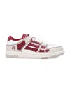 Amiri Varsity Skel Top Low Sneakers Deep Red In Deep Red