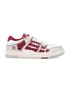 Amiri Varsity Skel Top Low Sneakers Deep Red In Deep Red