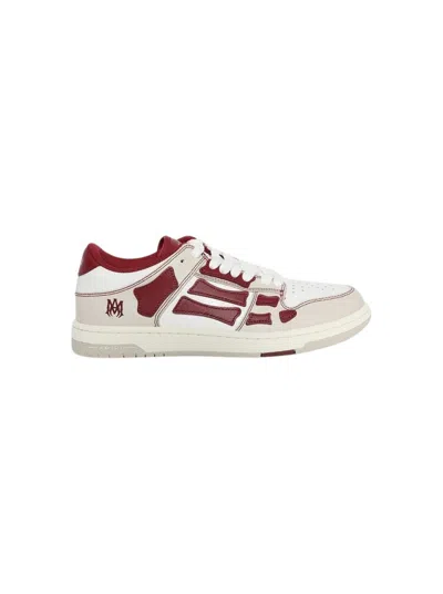 AMIRI AMIRI VARSITY SKEL TOP LOW SNEAKERS DEEP RED