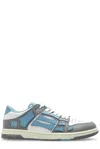 Amiri Varsity Skel Top Low Sneakers Ocean Sky In Denim