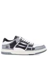 Amiri Skel Top Low Grey Sneakers With Logo Patch On Thetongue And Contrasting Details On The Side In Leath In Gray