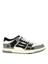 Amiri Varsity Skel Top Low Sneakers In Grey Leather In Multicolour