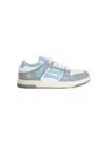 Amiri Varsity Skel Top Low Sneakers Ocean Sky In Blue
