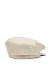 Amiri Vegan-leather Driver Hat In Neutral