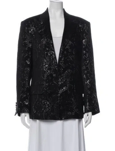 Pre-owned Amiri Velour Printed Jacket In Black