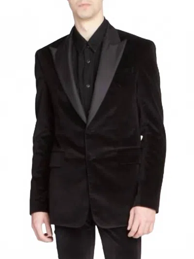 Amiri Velvet Blazer Sport Coat In Black In Brown