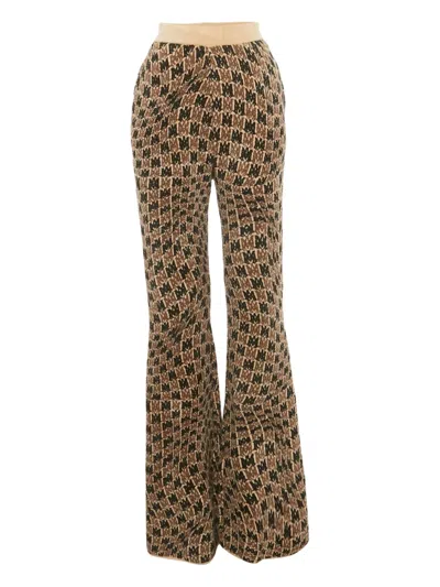 Pre-owned Amiri Velvet Flared Trousers In Brown