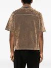 Amiri Velvet Patch-pocket Shirt In Brown