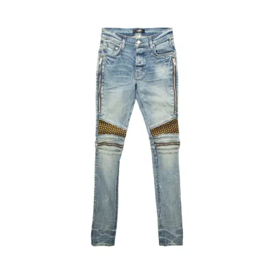 Pre-owned Amiri Velvet Pj Mx2 Jean 'clay Indigo' In Blue