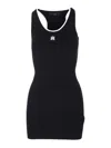 Amiri Ma Embroidered Ribbed Racerback Mini Dress