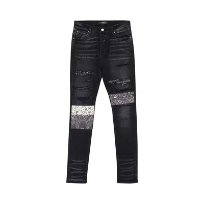 Pre-owned Amiri Vintage Bandana Artpatch Jean 'aged Black'