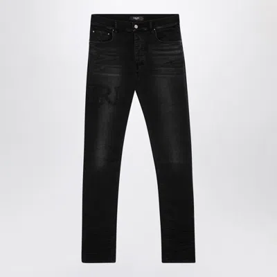 AMIRI AMIRI  VINTAGE BLACK SKINNY JEANS WITH LOGO EMBROIDERY