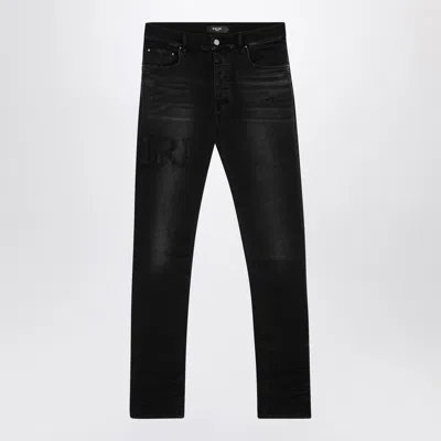 AMIRI AMIRI VINTAGE BLACK SKINNY JEANS WITH LOGO EMBROIDERY