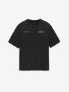 Amiri Cinema Distressed Cotton Graphic T-shirt In Vintage Logo Motif On The Front And Back