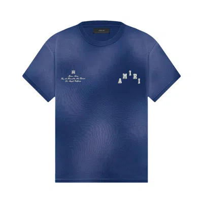 Pre-owned Amiri Vintage Collegiate Tee 'blue'