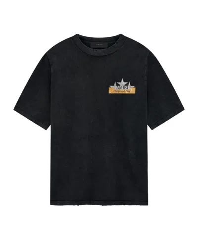 Amiri Vintage Crystal Star T-shirt In Black