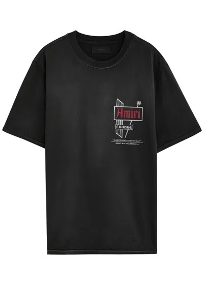 Amiri Vintage Logo Cotton T-shirt In Black