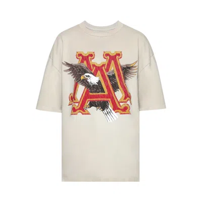 Pre-owned Amiri Vintage Ma Eagle Oversized T-shirt 'alabaster' | White | Men's Size Xs