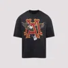 Amiri 'ma Eagle'  Black Crewneck T-shirt With Maxi Logo Print On The Front And Maxi Logo Lettering On The In Black