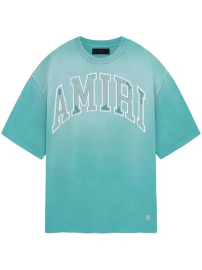 Amiri Vintage Oversized T-shirt In Sea Blue