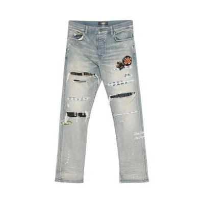 Pre-owned Amiri Vintage Patch Slim Jean 'antique Indigo' | Blue | Men's Size 33